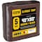 Core Tarps Heavy Duty Tarp, 80 ft L x 0.5 mm H x 40 ft W, 5 Mil, Brown/Black, Polyethylene CT-502-40X80 - alternate 1
